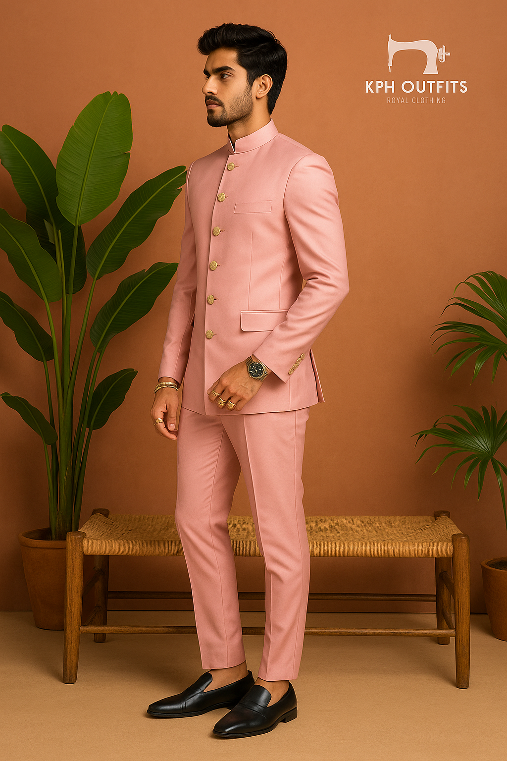 Men's Pink Royal and Classic Jodhpuri Set – Elegance Redefined by KPH Outfits