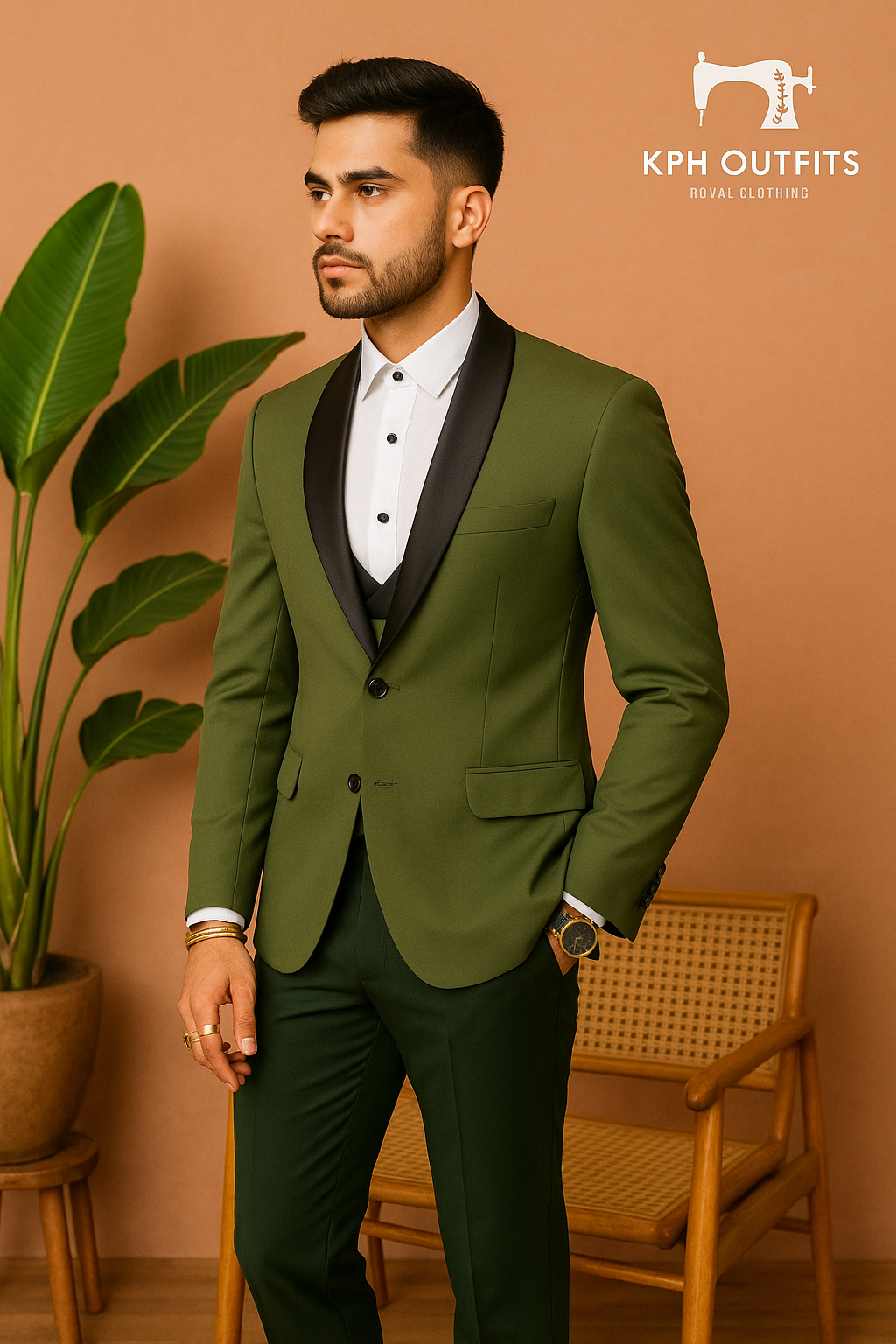 Stylish Men's Handcrafted Indo-Western Ensemble - KPH Outfits