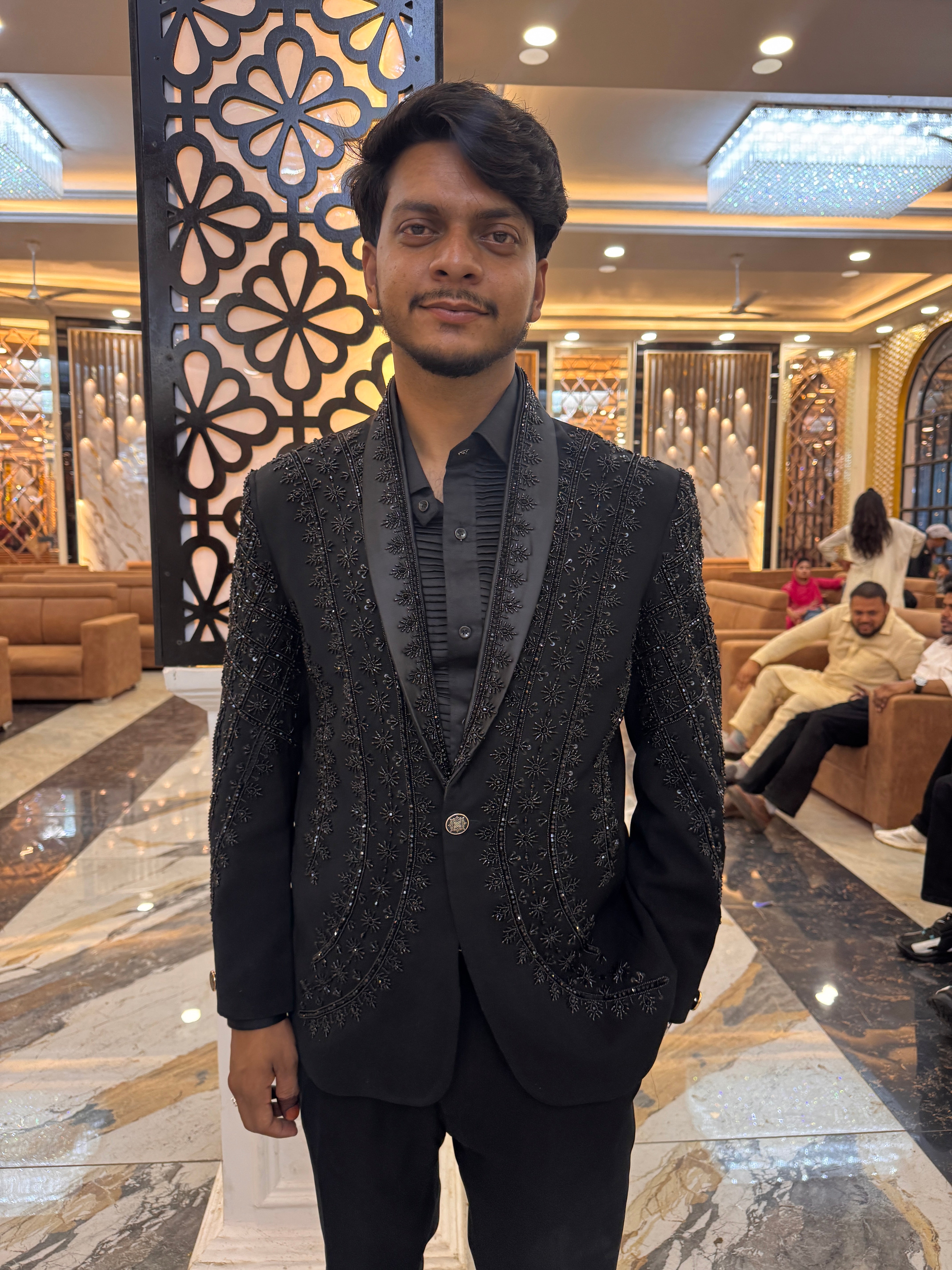 Men's Exclusive Hand-Painted Tuxedo Suit