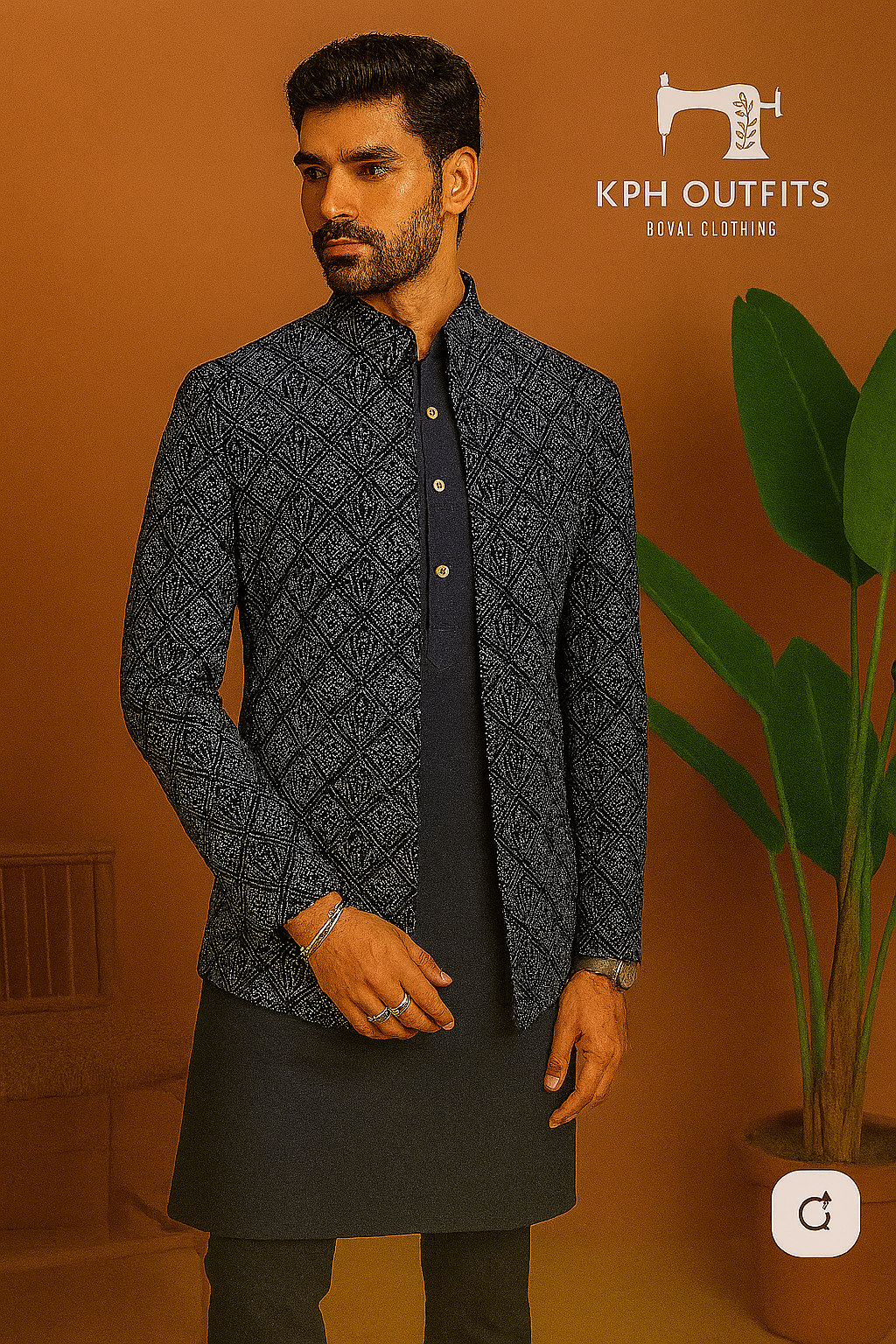 Sangeet Night Special Velvet Open Shrug Set – Elegance by KPH Outfits