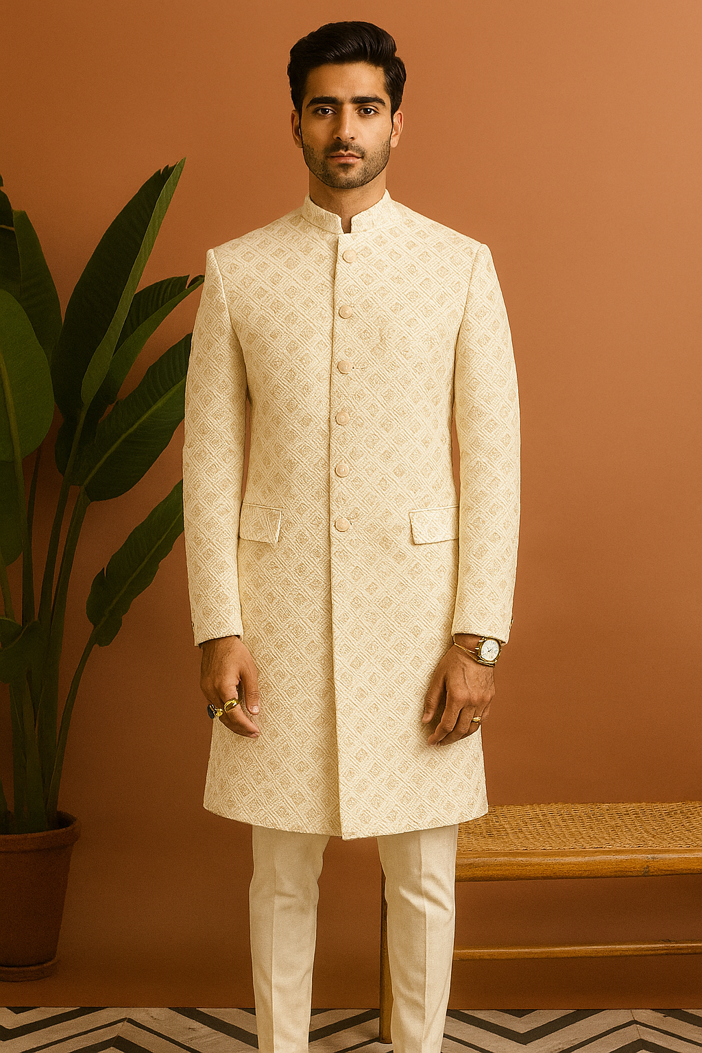 Handcrafted designer detailing on Indo-Western set – KPH Outfits