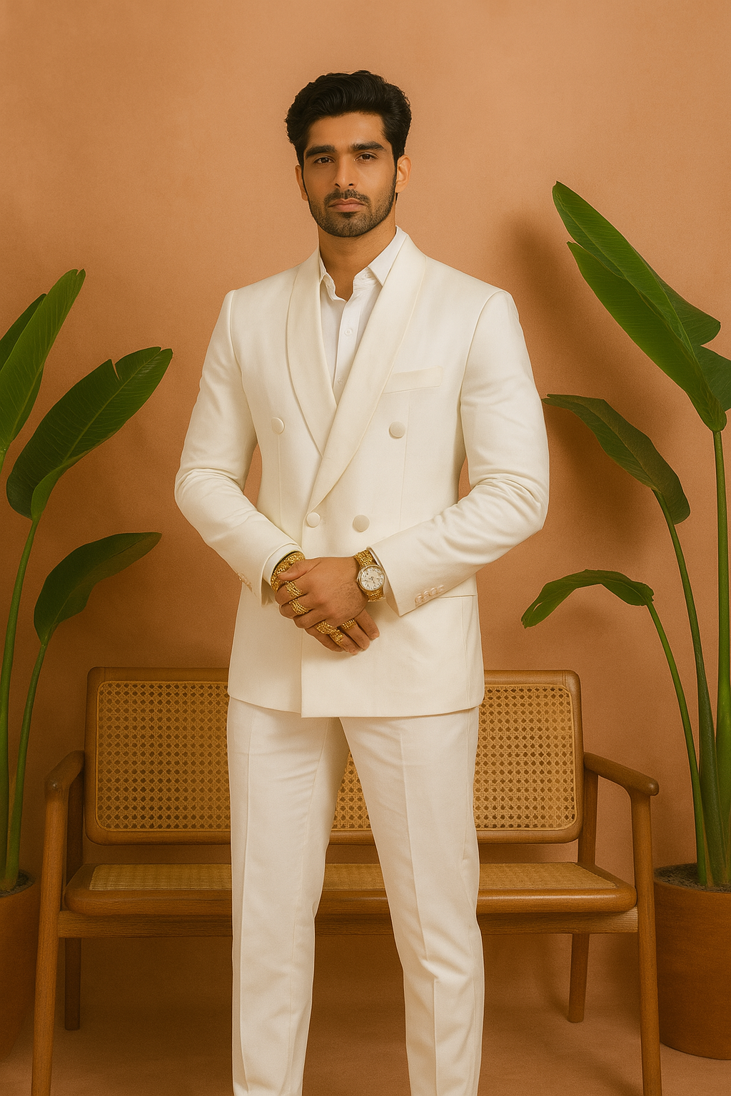  white velvet double-breasted tuxedo suit – KPH Outfits