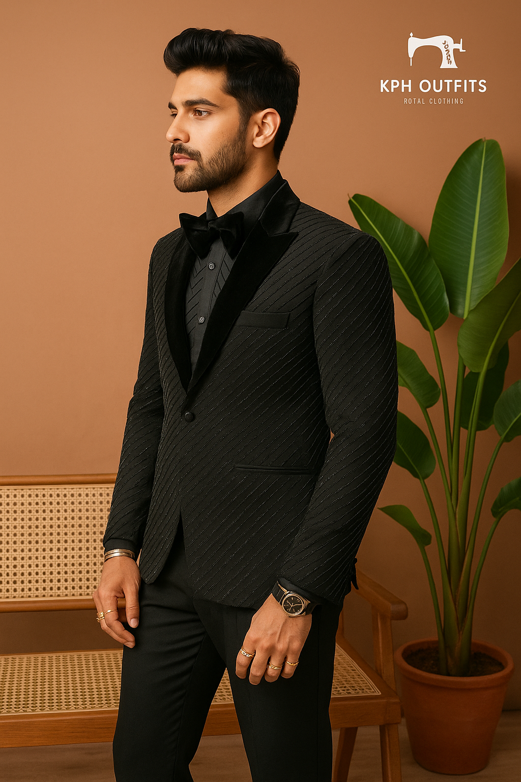 Siddharth Malhotra Inspired Reception Style Tuxedo Suit – Luxury Designer Wear by KPH Outfits