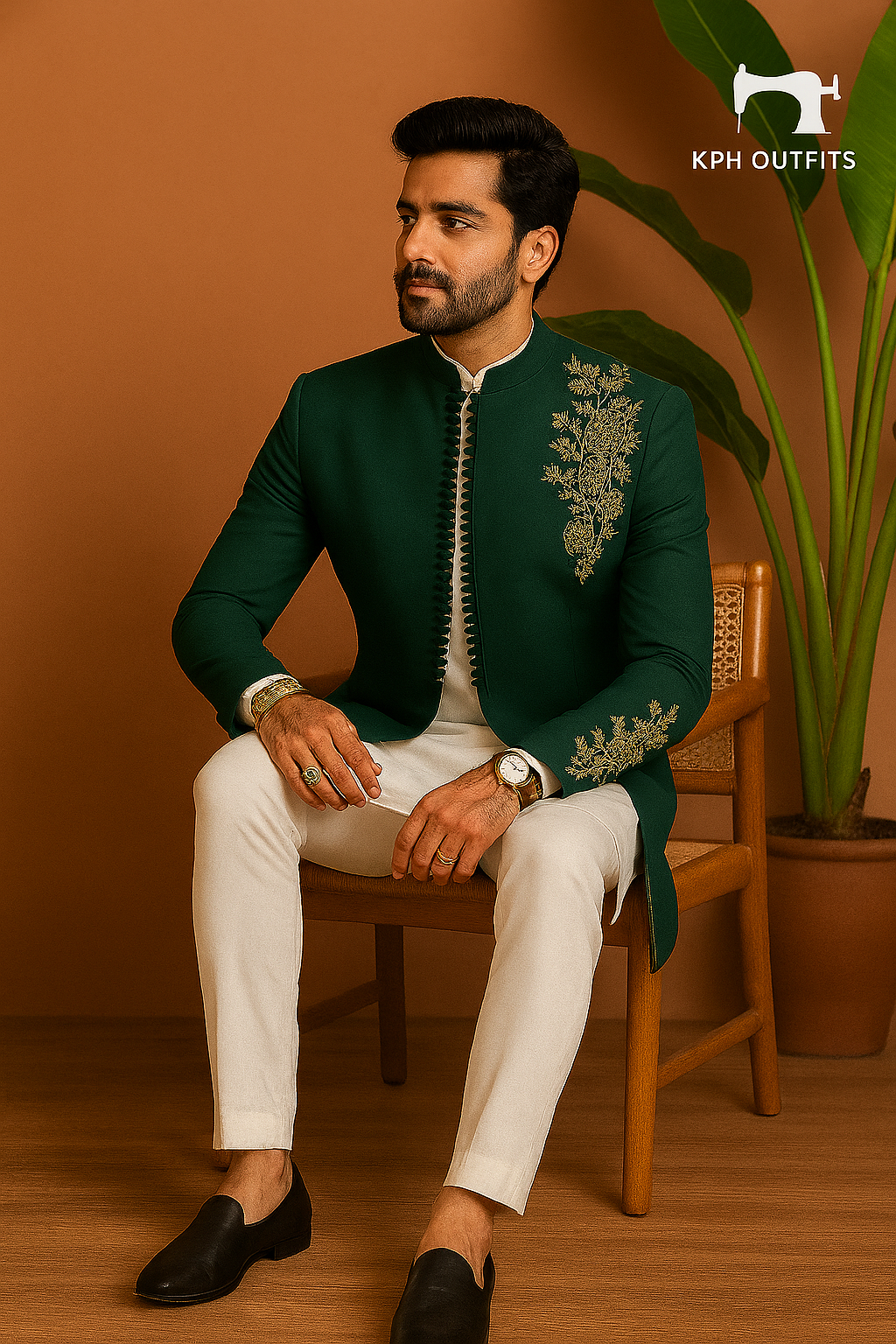 Men's Exclusive Mehndi Special Handcrafted Jodhpuri Set – Regal Ethnicwear by KPH Outfits