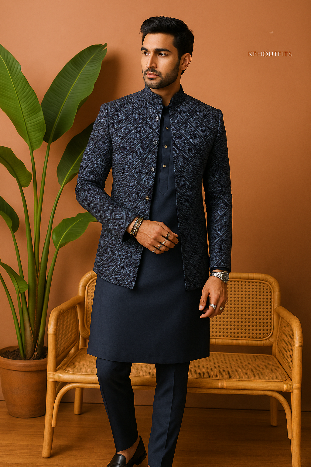 Sangeet Night Special Velvet Open Shrug Set – Elegance by KPH Outfits