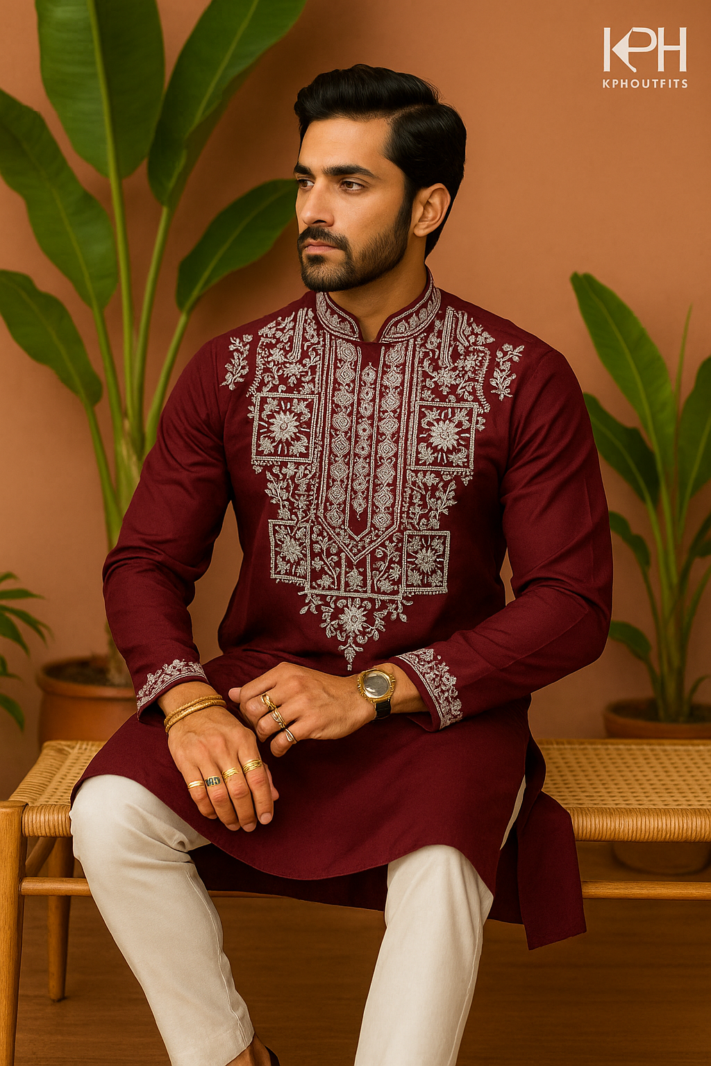 Bismil Inspired Maroon Stylish Embellished Kurta Set - KPH Outfits