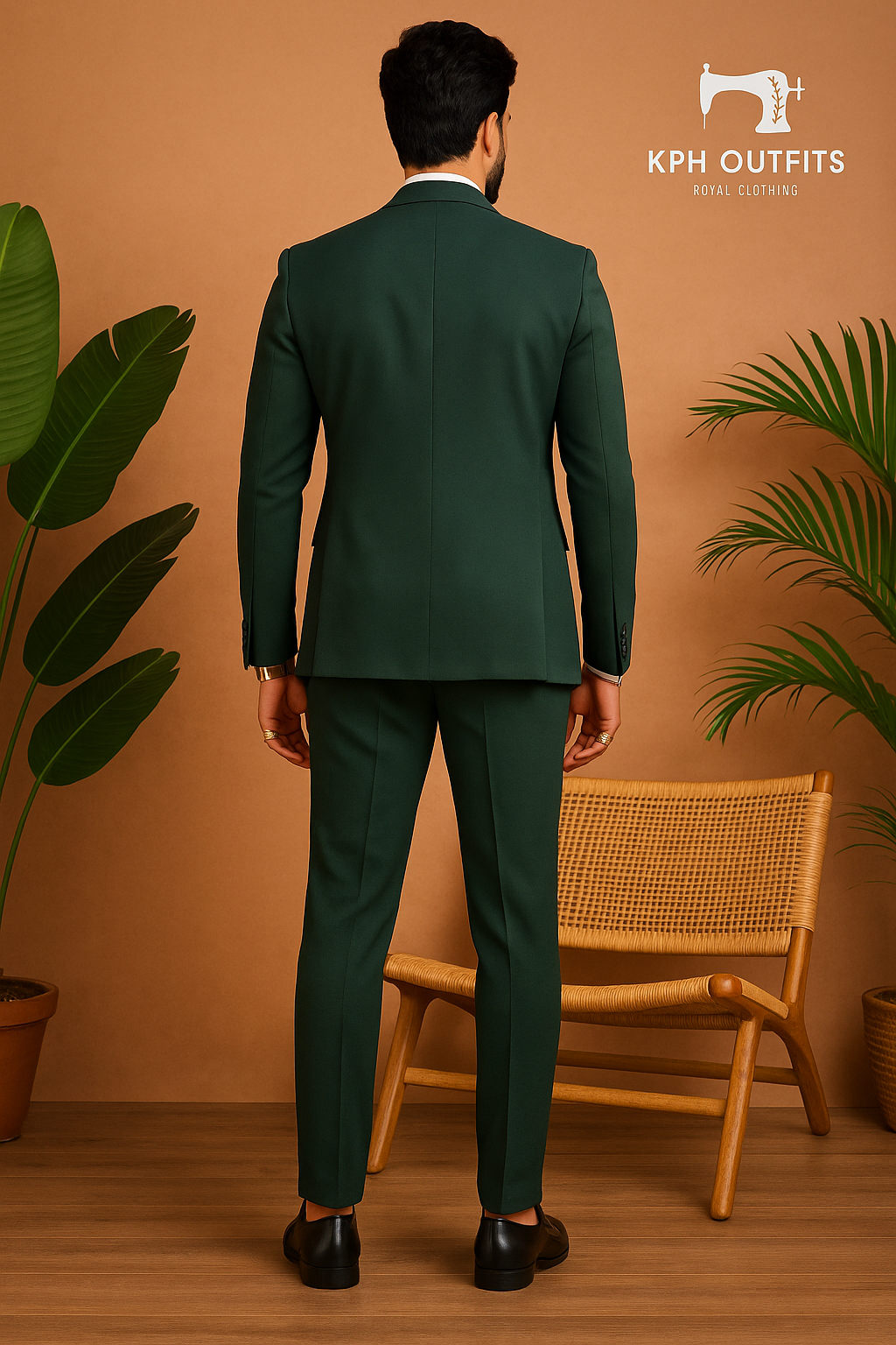 Men's Handcrafted Cut Dana Work Tuxedo Suit - Elegant Black Formal Wear by KPH Outfits