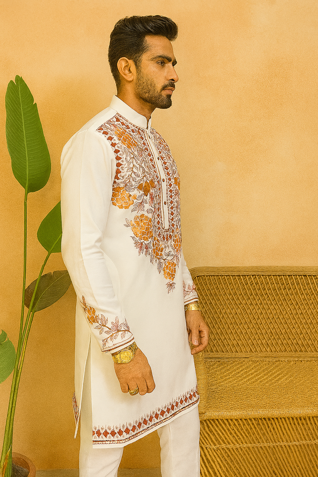 Designer multi-colour embroidered kurta set – KPH Outfits