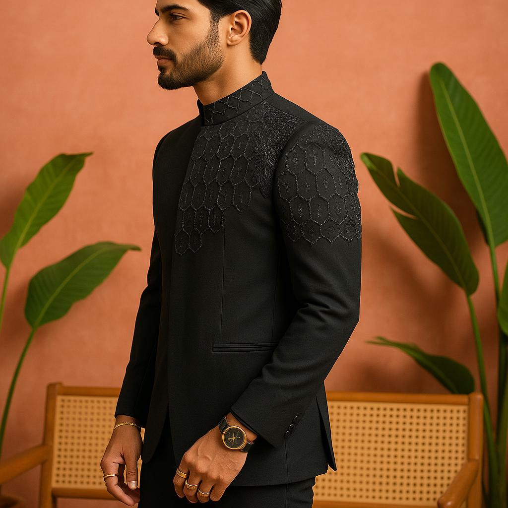 Men's Exclusive Handcrafted Embellished Jodhpuri Set – Luxury Wedding Wear by KPH Outfits