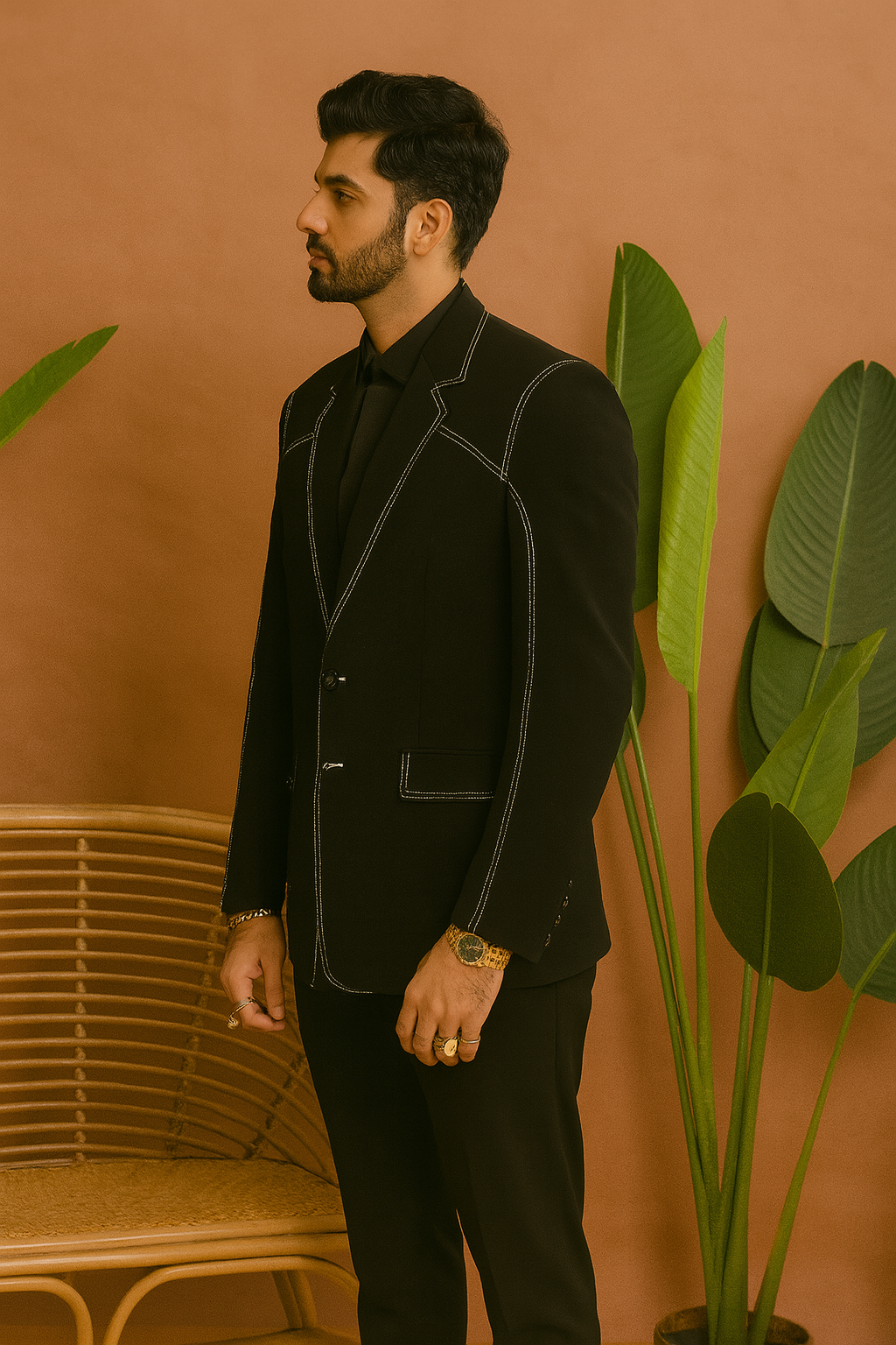 Wedding tuxedo suit with double peak lapel design – KPH Outfits