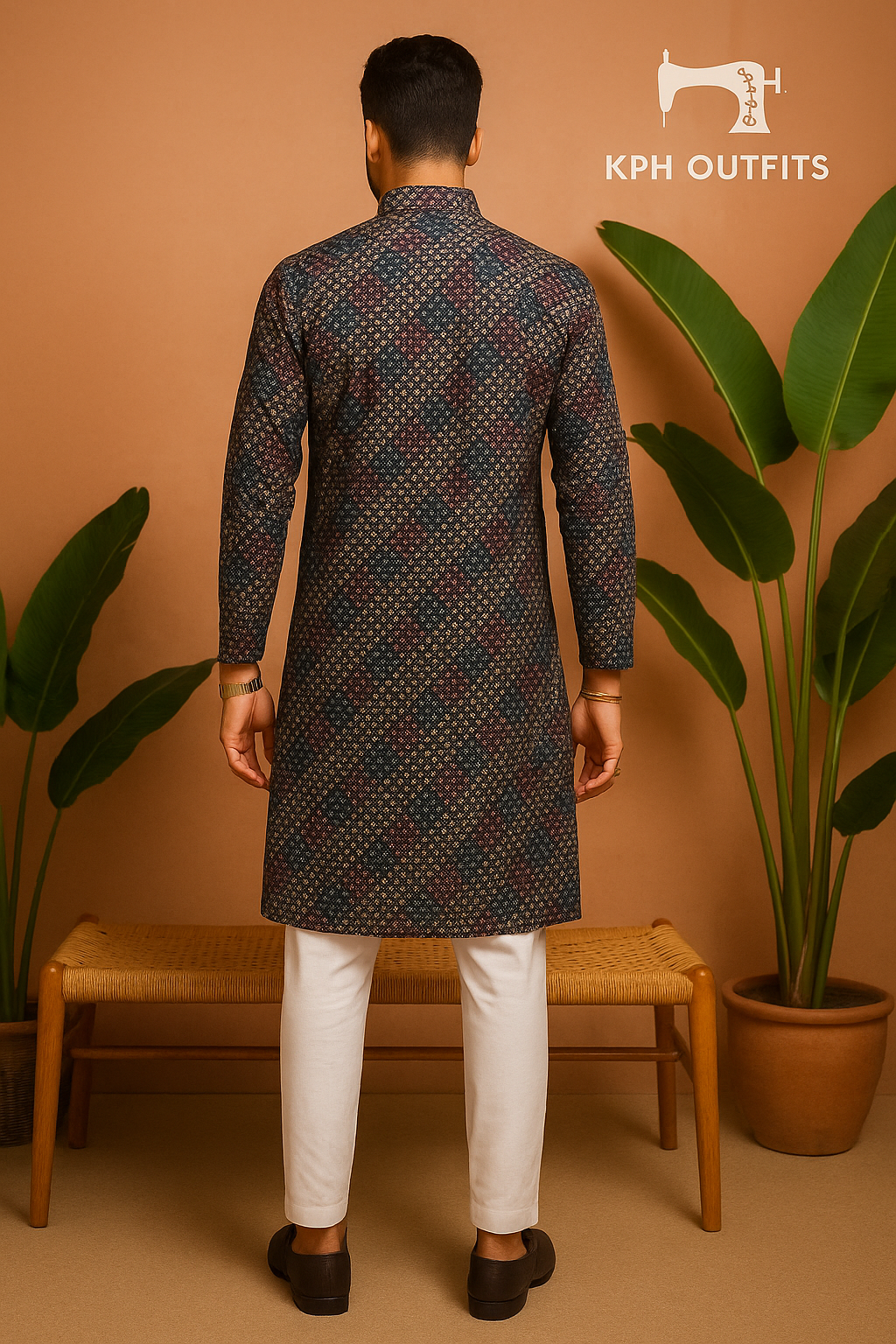 Men's Exclusive Velvet Multi-Colour Embellished Kurta Set – Stylish & Elegant by KPH Outfits