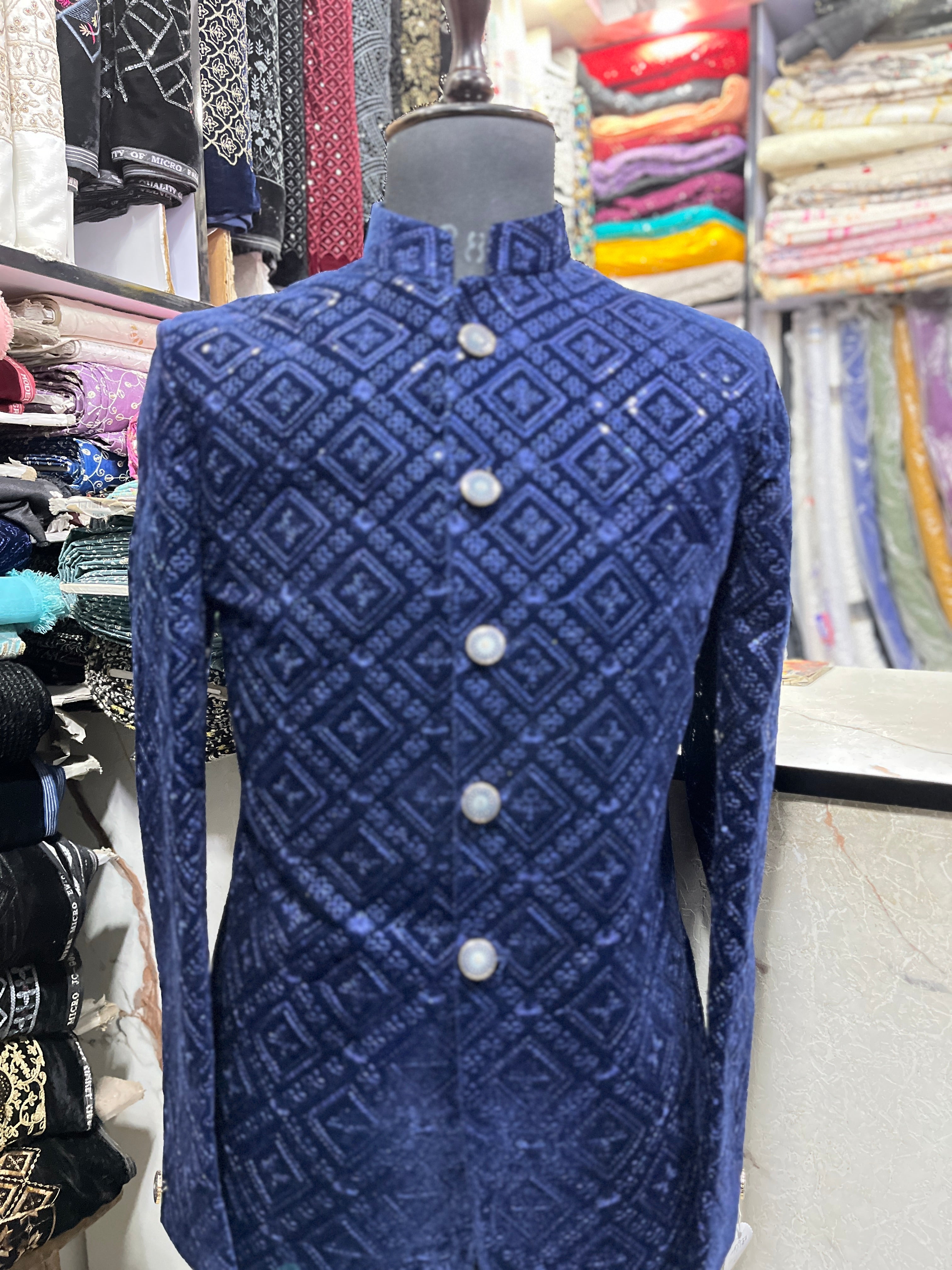 Men's Blue Exclusive Sangeet Special Jodhpuri set