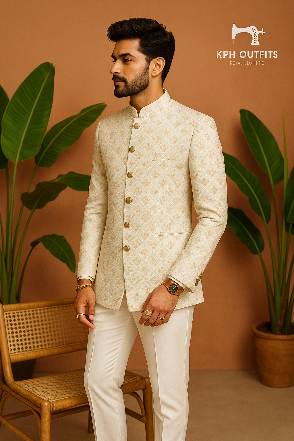 Men's Exclusive Ivory Royal and Classic Jodhpuri Set – Timeless Elegance by KPH Outfits