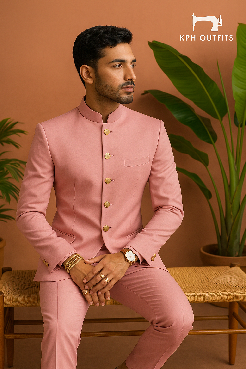 Men's Pink Royal and Classic Jodhpuri Set – Elegance Redefined by KPH Outfits