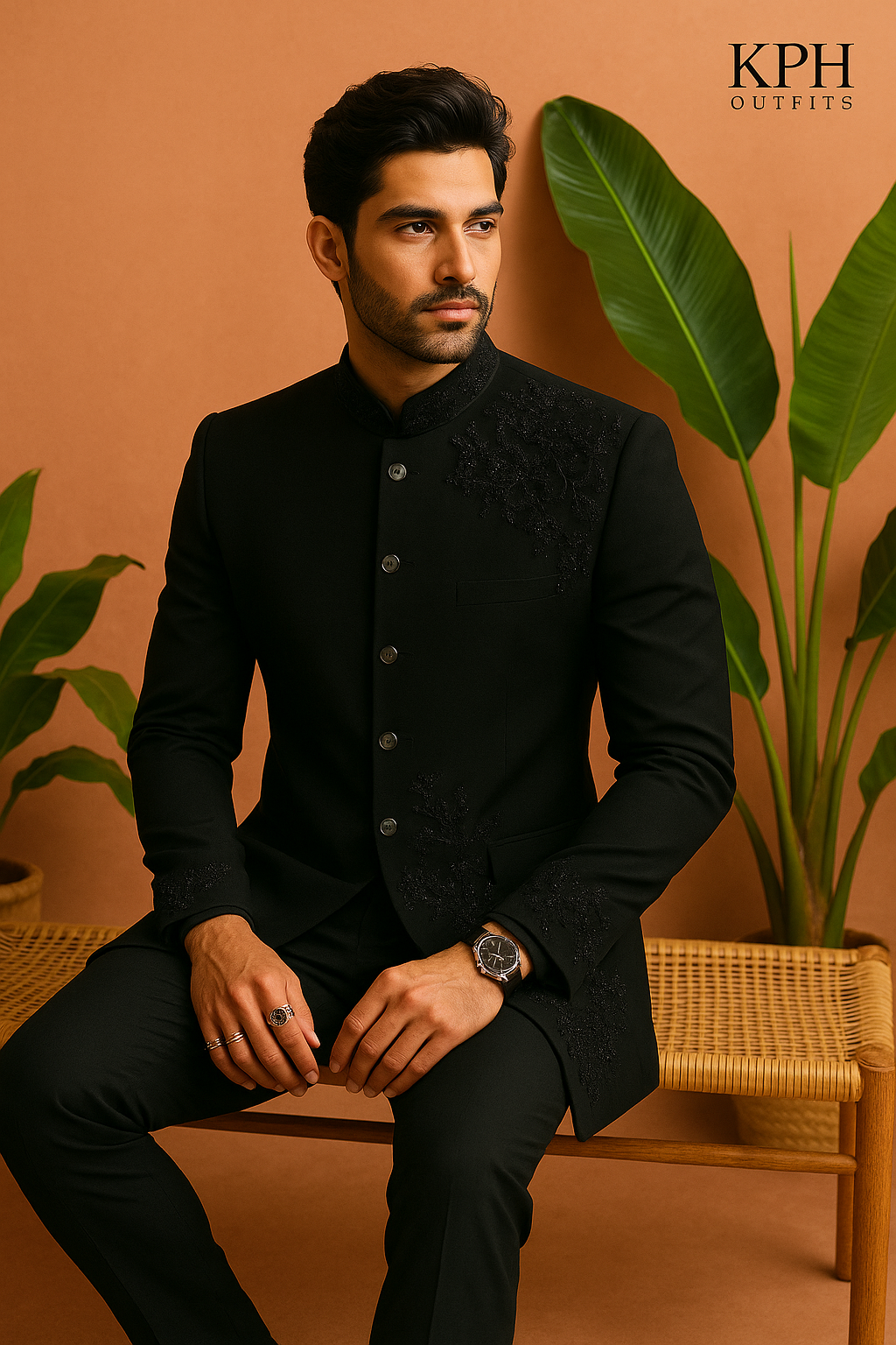 Men's Exclusive Handcrafted Embellished Jodhpuri Set – Luxury Wedding Wear by KPH Outfits