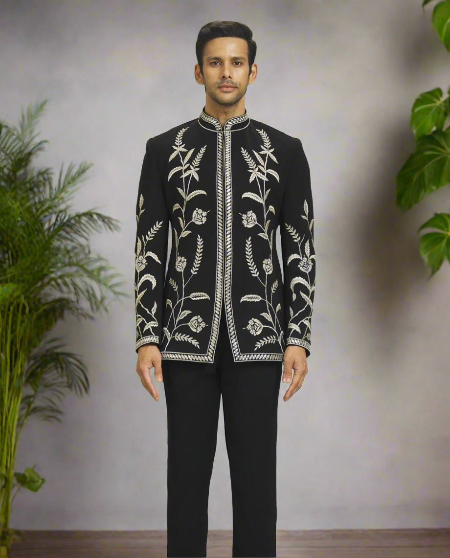 Men's designer Bandhgala suit by KPH Outfits
