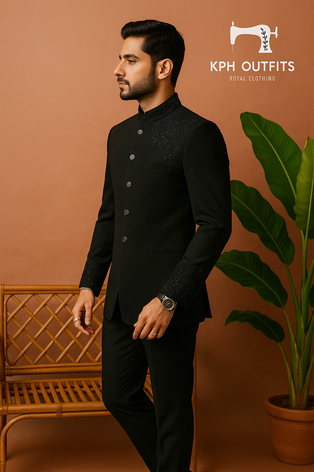 Men's Exclusive Handcrafted Embellished Jodhpuri Set – Luxury Wedding Wear by KPH Outfits