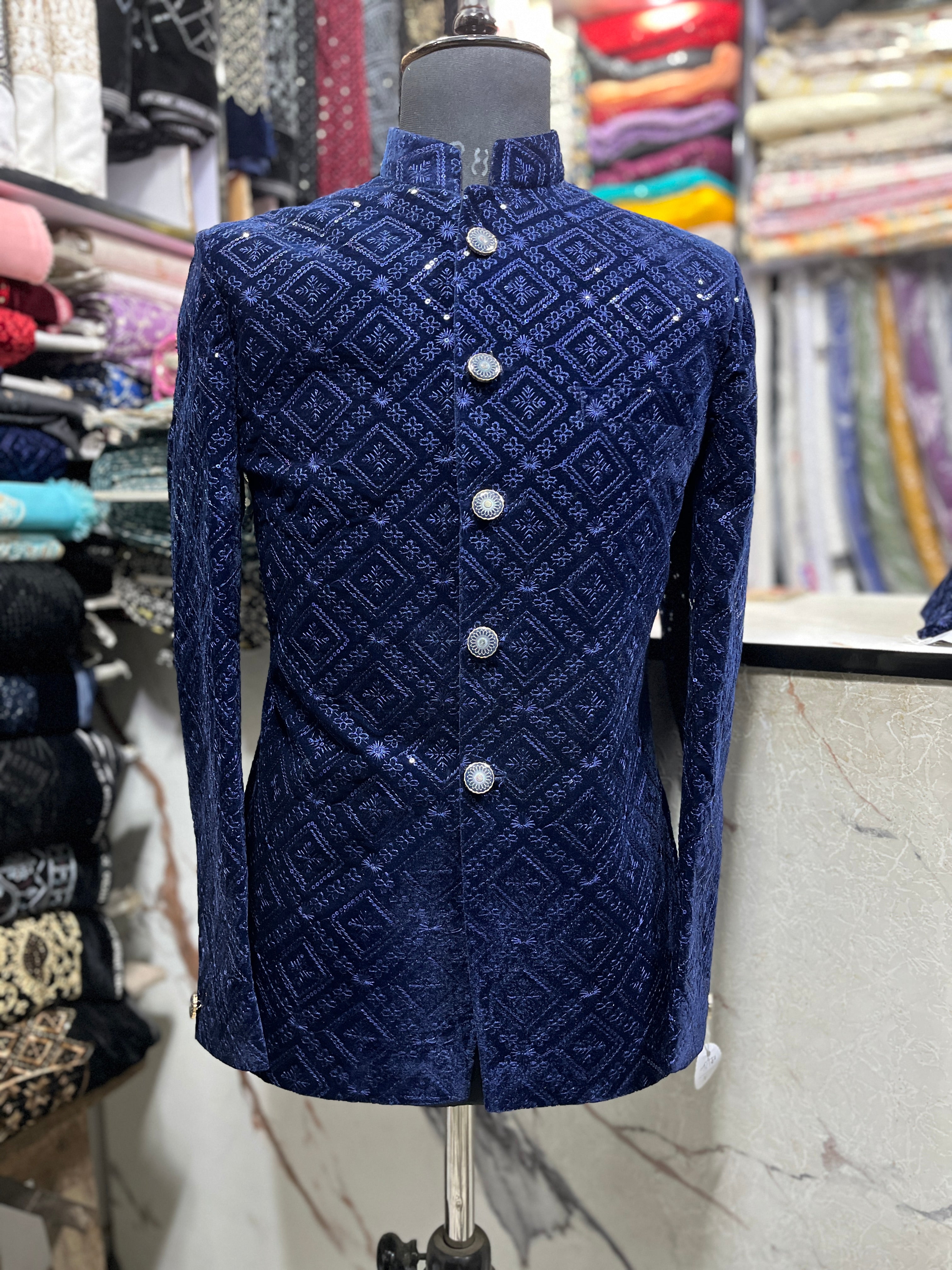 Men's Blue Exclusive Sangeet Special Jodhpuri set