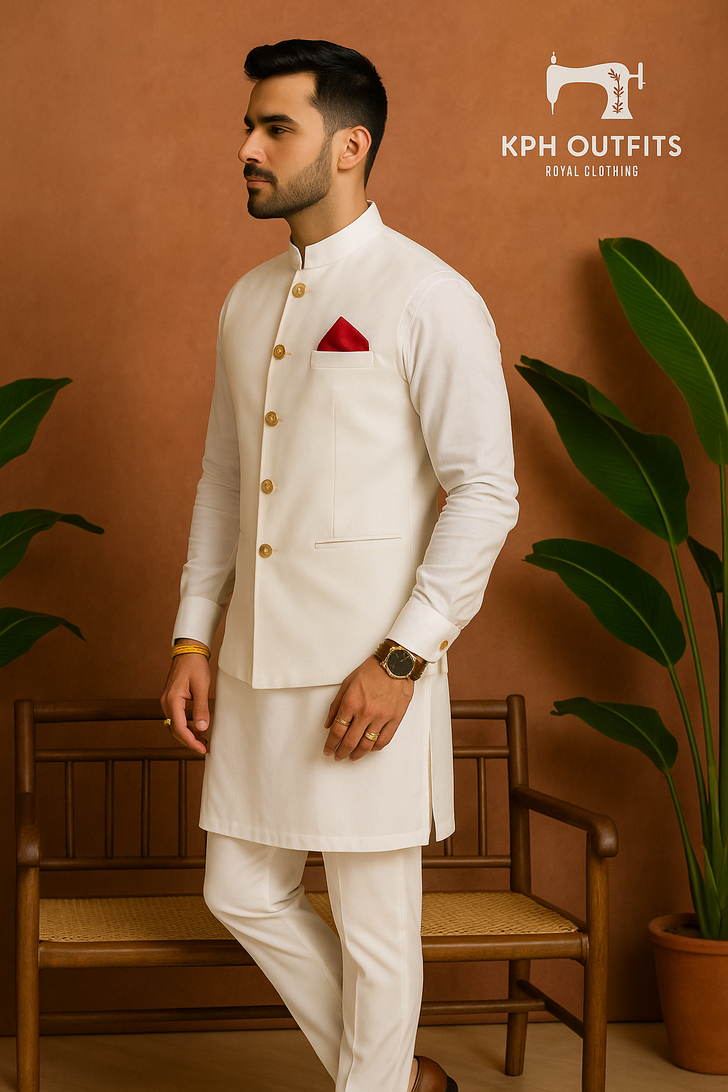 Virat Kohli Inspired Waistcoat Set - Stylish & Modern Ethnic Wear by KPH Outfits