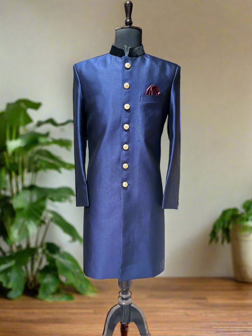 Designer Navy Blue Sherwani for Weddings