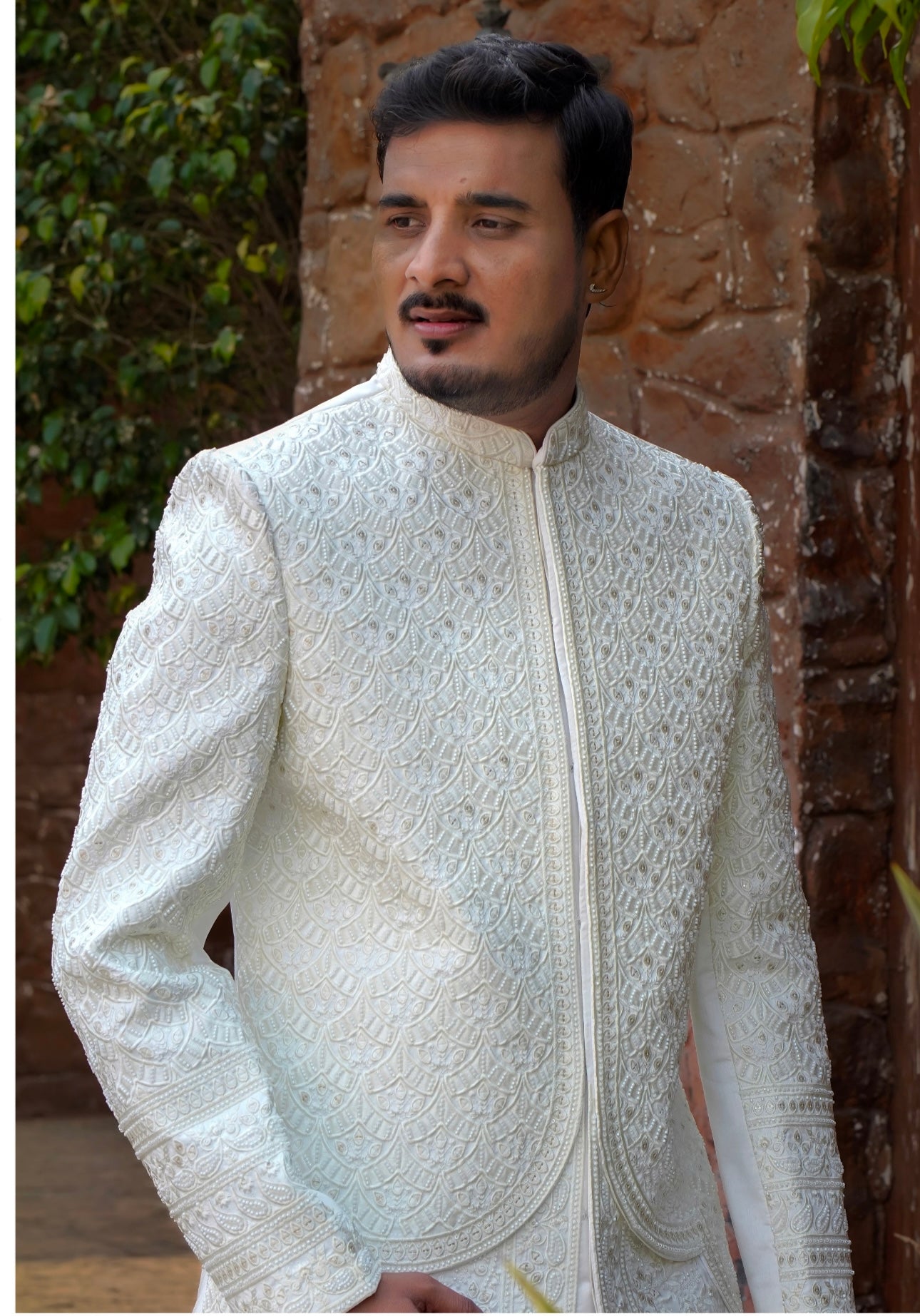 Designer Two-Layer Sherwani for Weddings by KPH Outfits