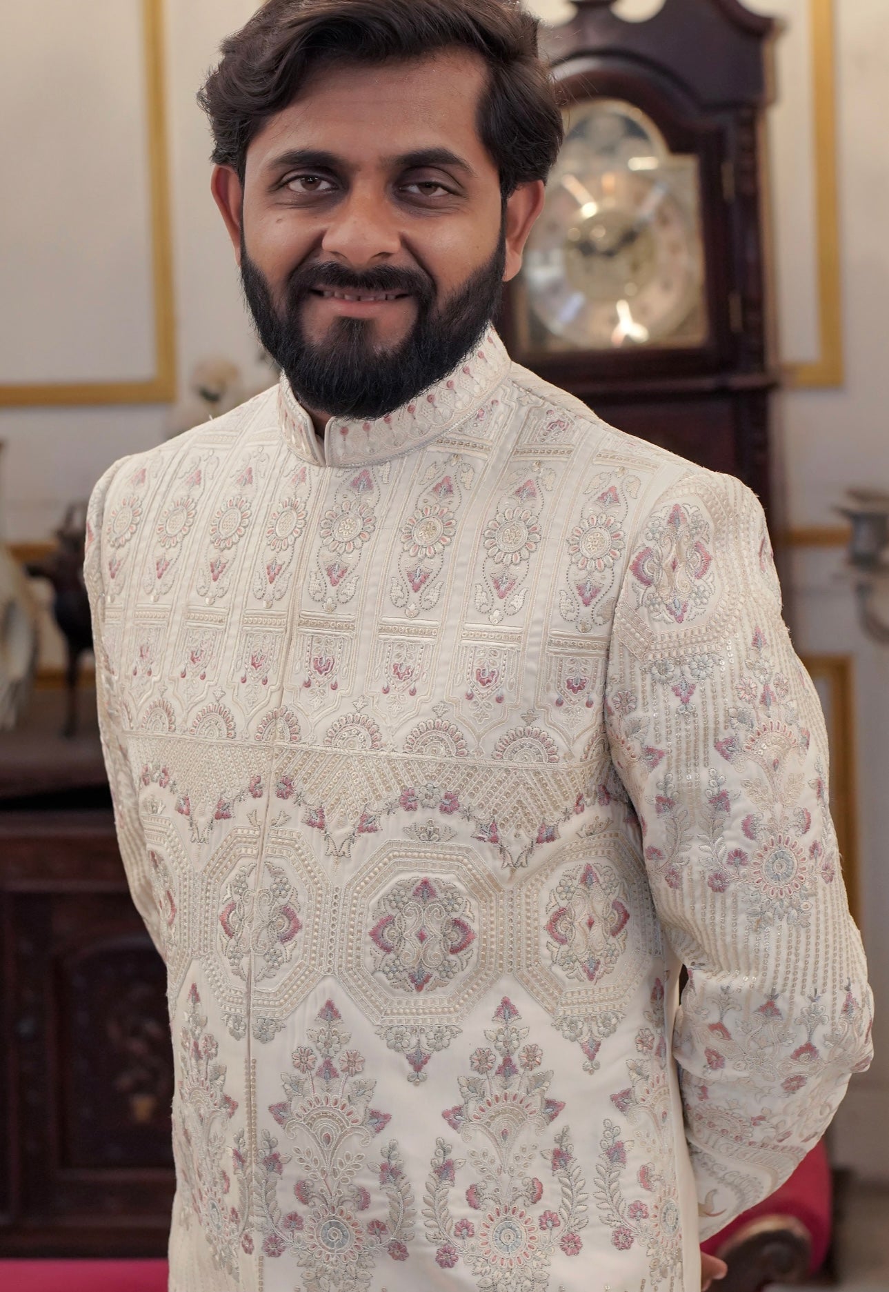 Designer Wedding Sherwani with Exquisite Embellishments