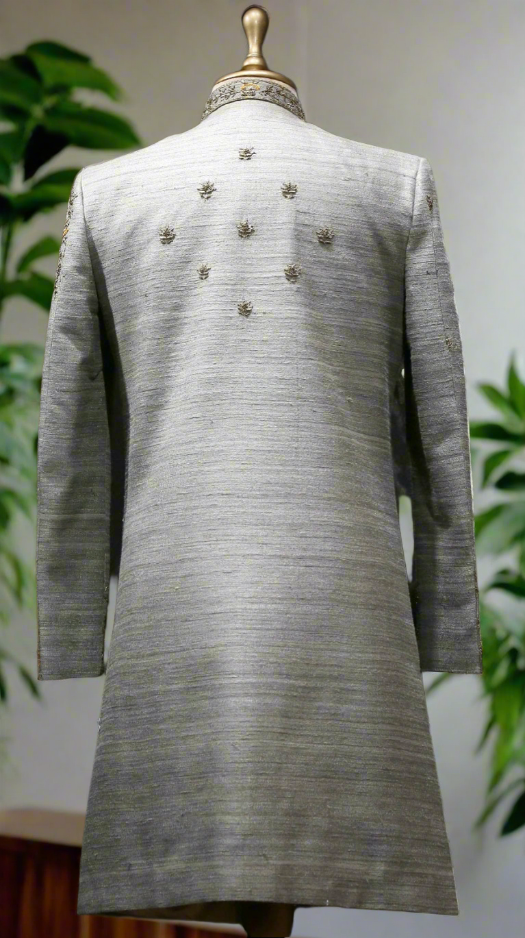 Designer sherwani for weddings in premium silk fabric