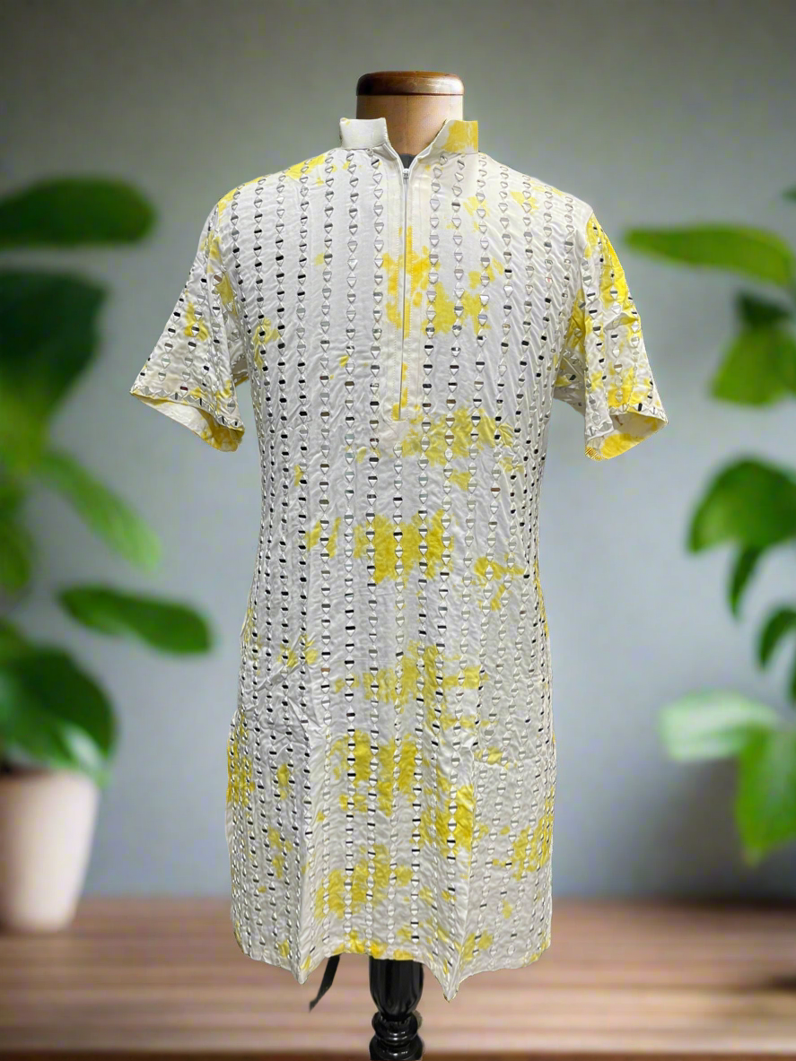 Designer tie-dye kurta set for festive occasions