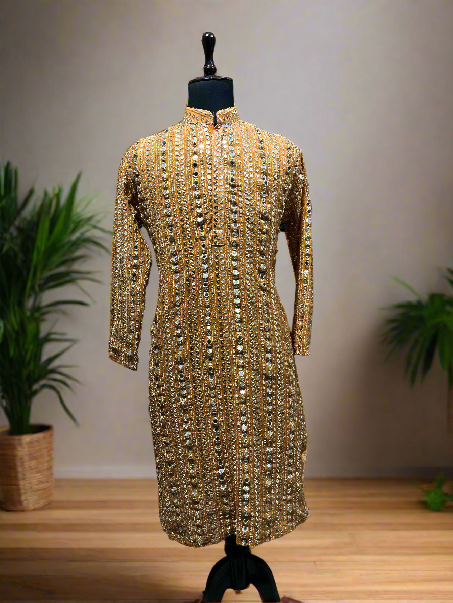 Dyeable georgette kurta set for special occasions.