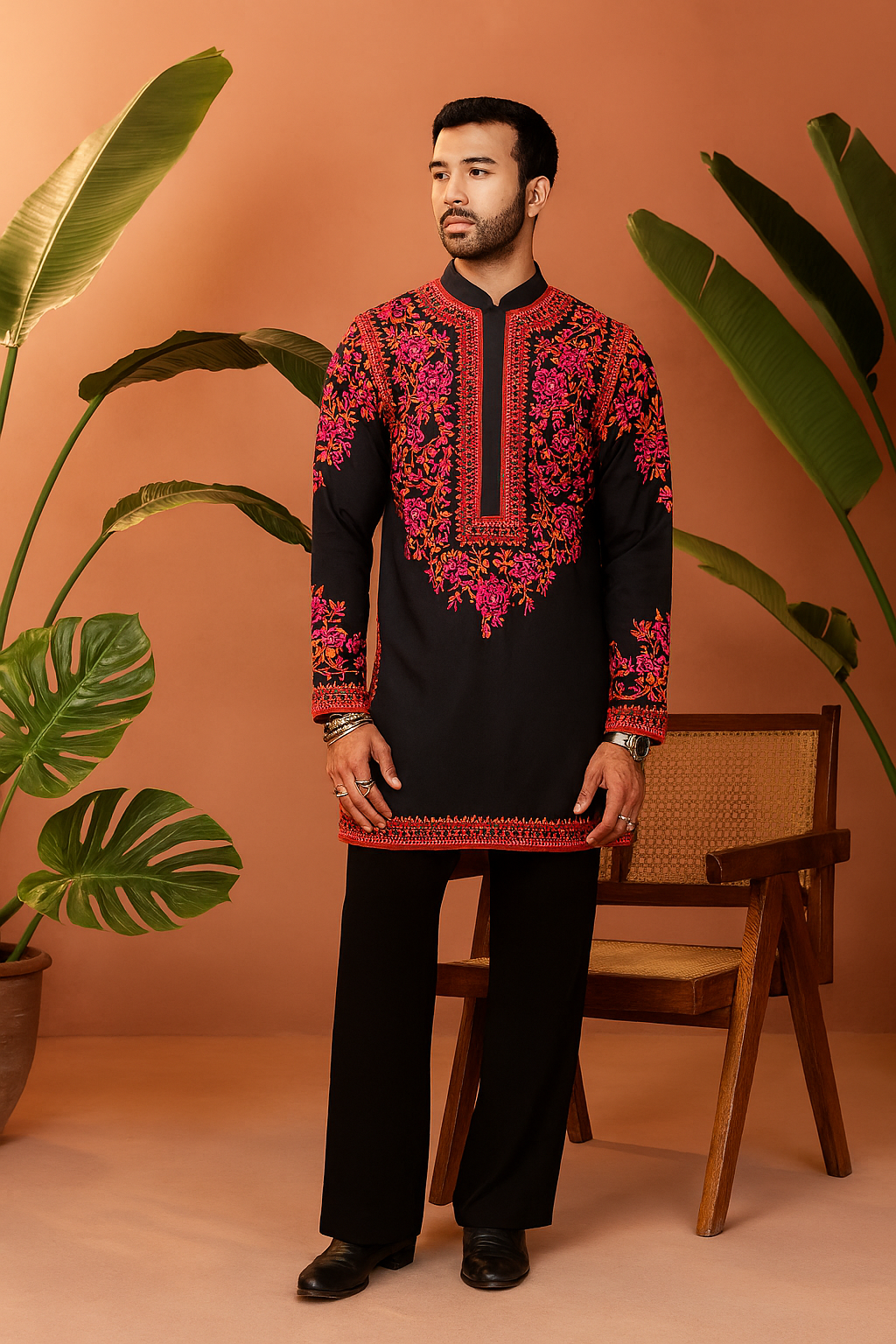 Men's Exclusive Floral Embellished Designer Kurta set