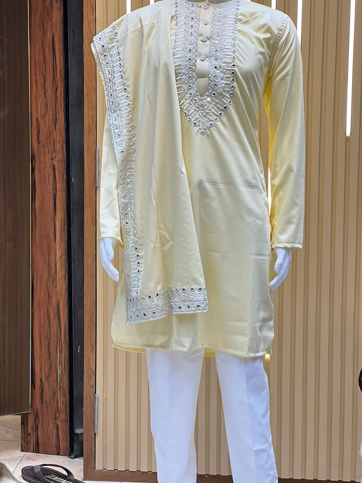 Men's Exclusive Haldi Inspired Designer Kurta Set