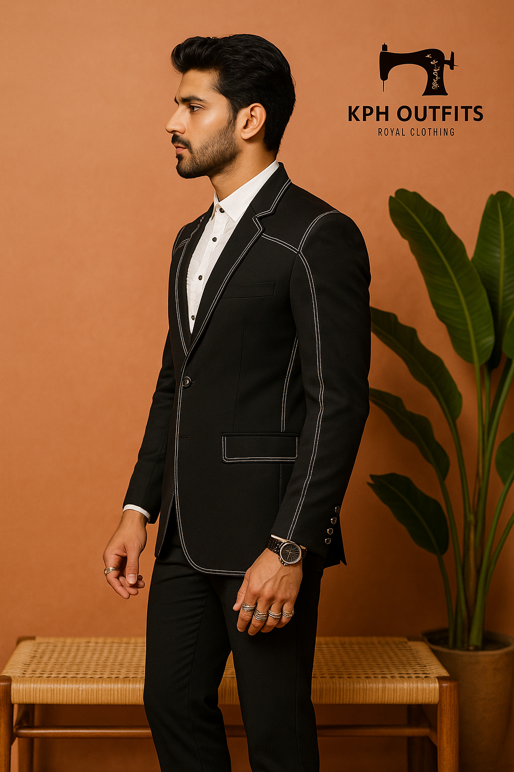 Men's Exclusive Royal and Classic Peak Lapel Tuxedo Suit – Luxury Formal Wear by KPH Outfits