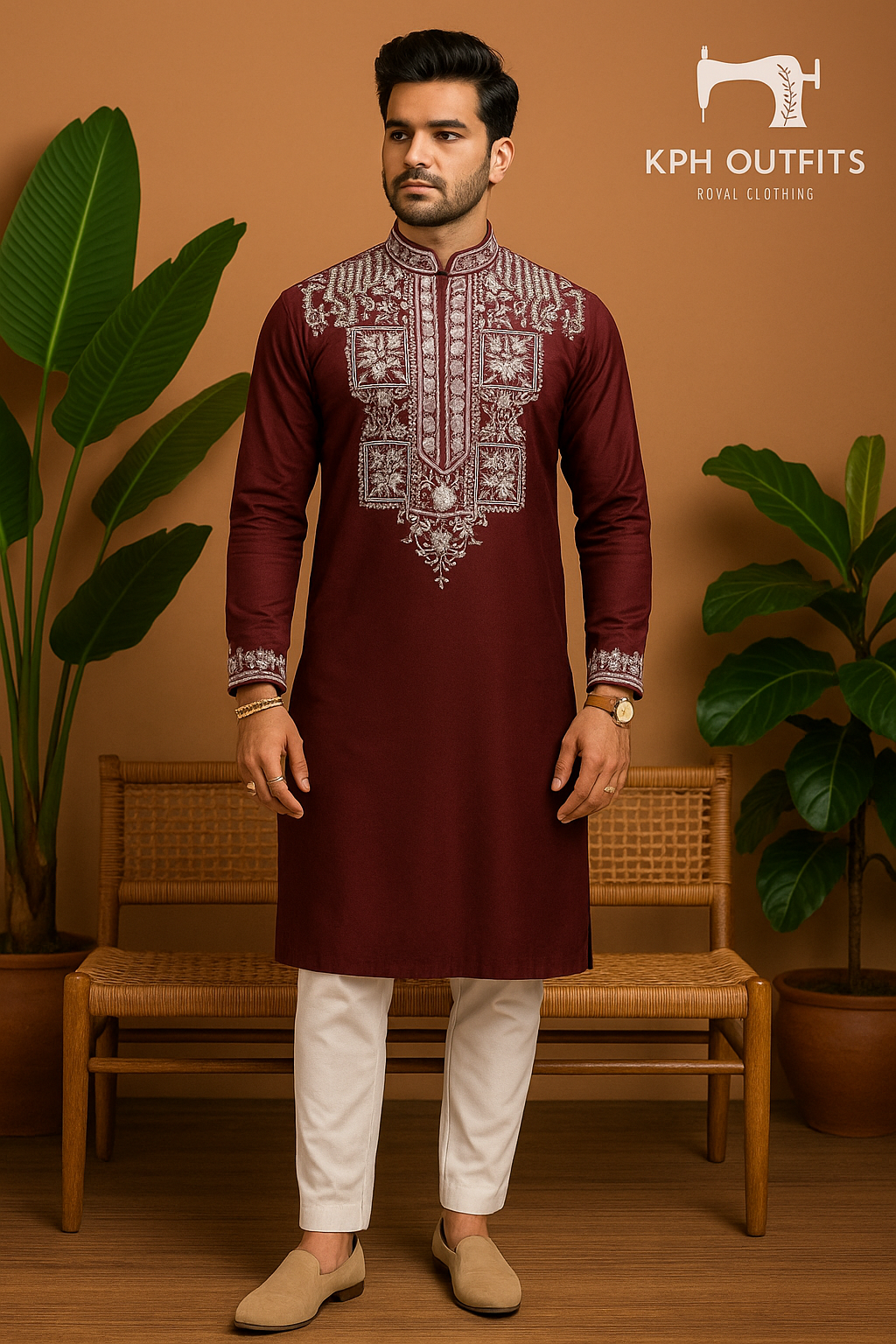 Bismil Inspired Maroon Stylish Embellished Kurta Set - KPH Outfits