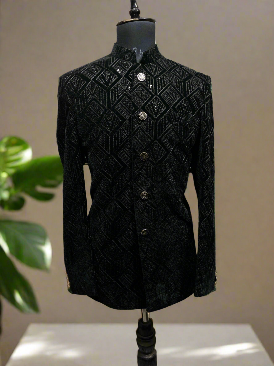 Premium Velvet Jodhpuri Blazer