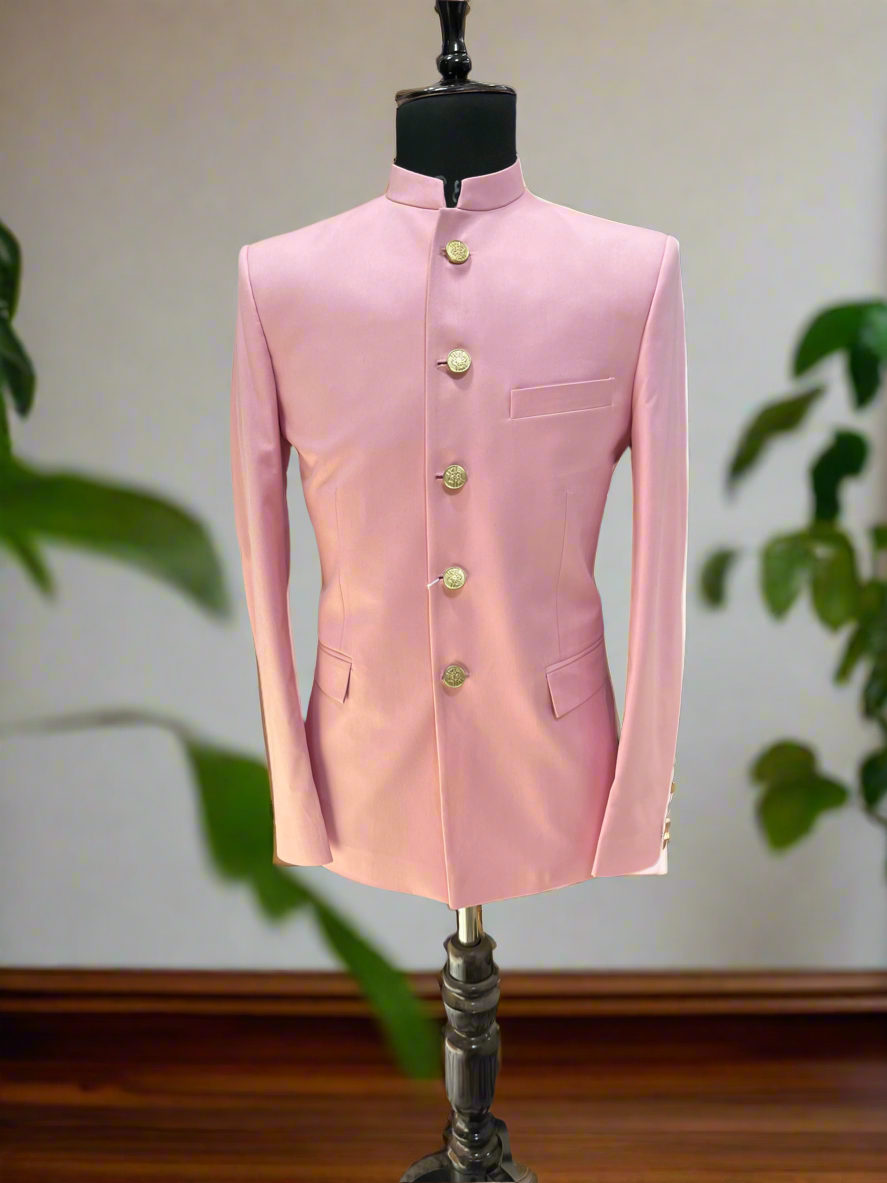 Exclusive pink Jodhpuri outfit with classic detailing