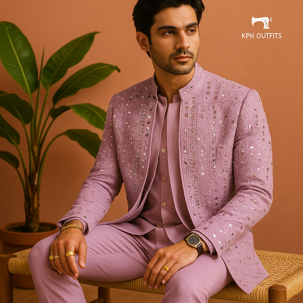 Men's Pink Viral Mirror Shrug Set - KPH Outfits