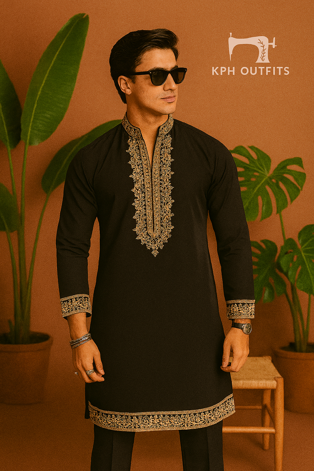 Ramadan Special  Black Armani Viral Kurta Set -By Kphoutfits