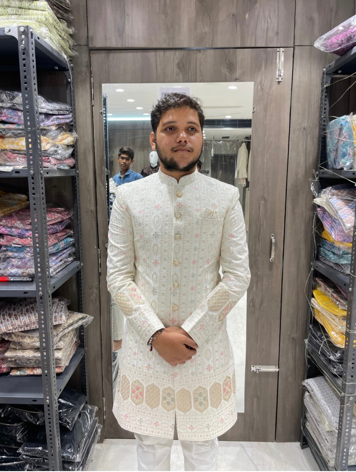 Men's Exclusive Silk Sherwani Set