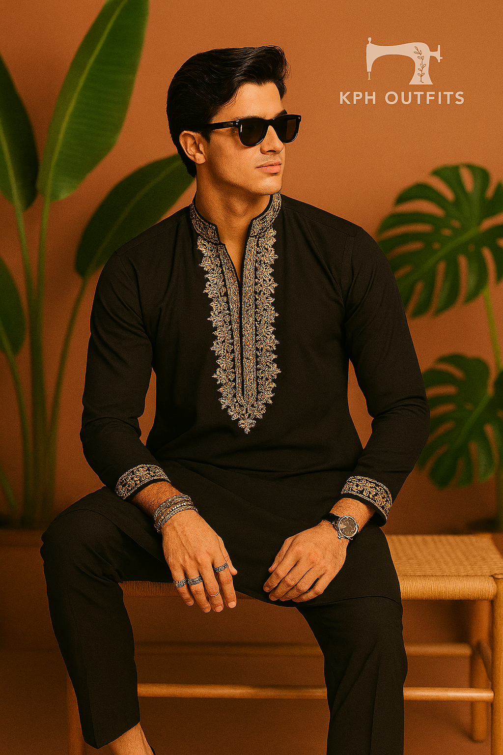 Ramadan Special  Black Armani Viral Kurta Set -By Kphoutfits