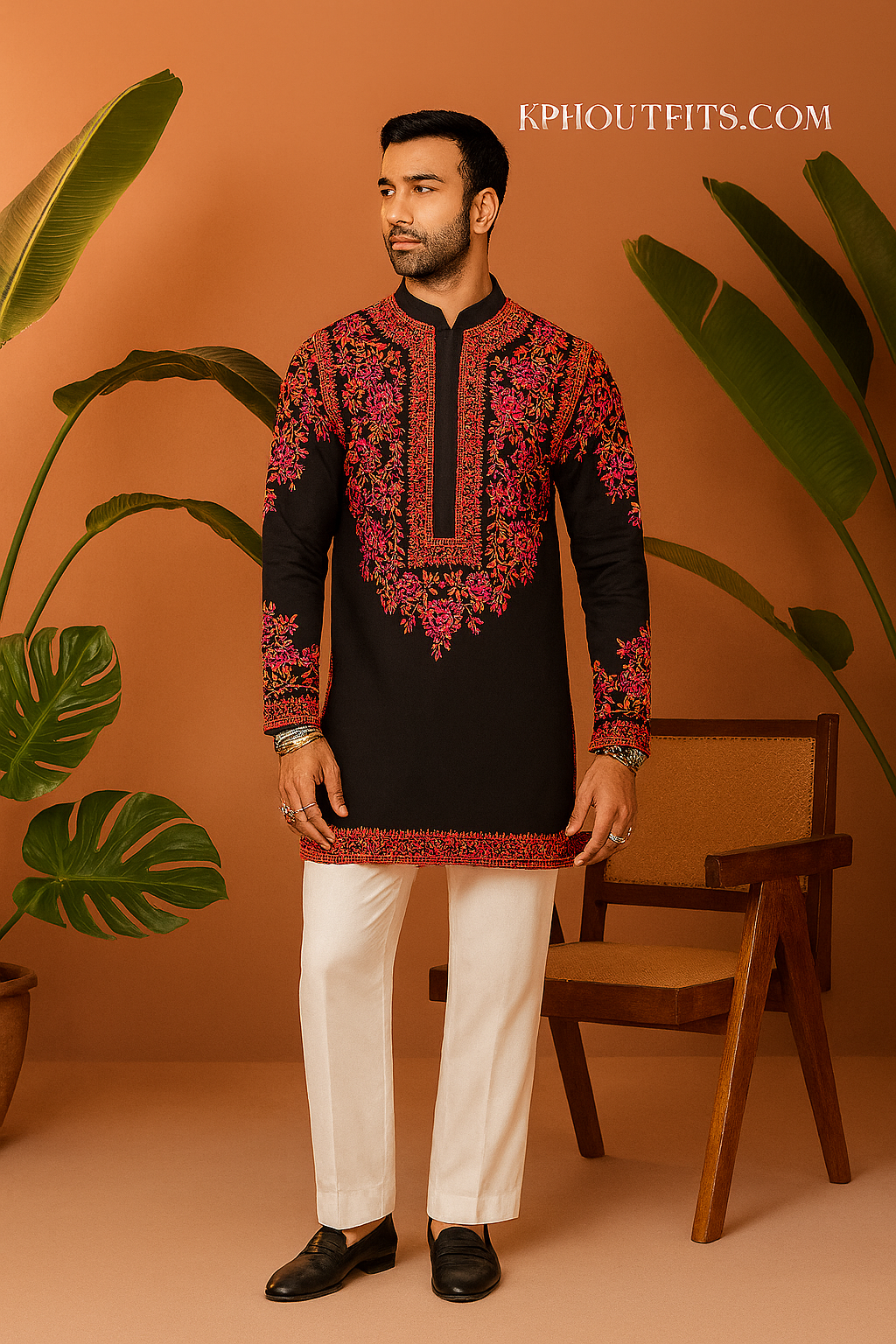 Men's Exclusive Floral Embellished Designer Kurta set
