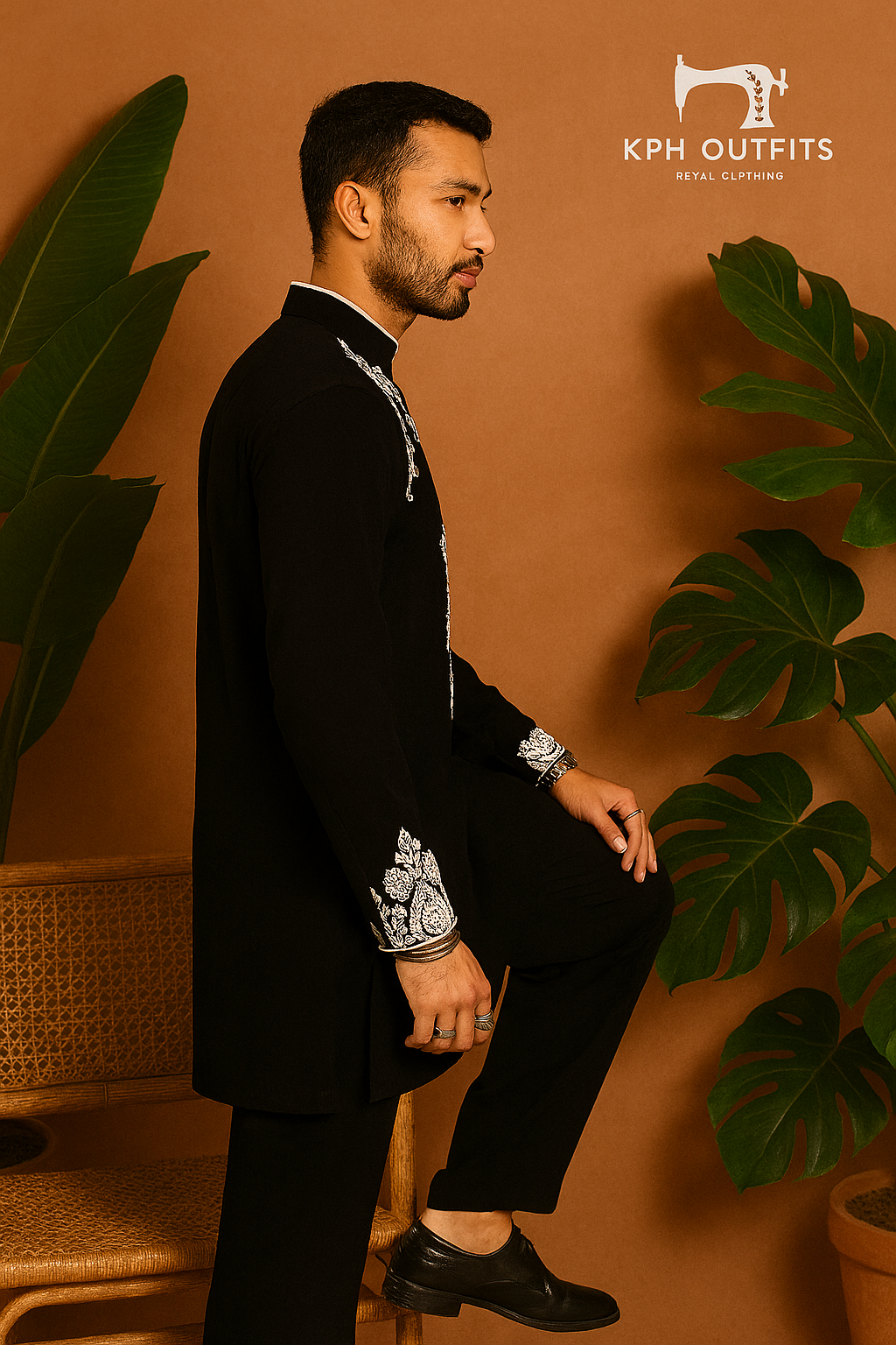 Men's Exclusive Real Mirror Embellished Kurta Set