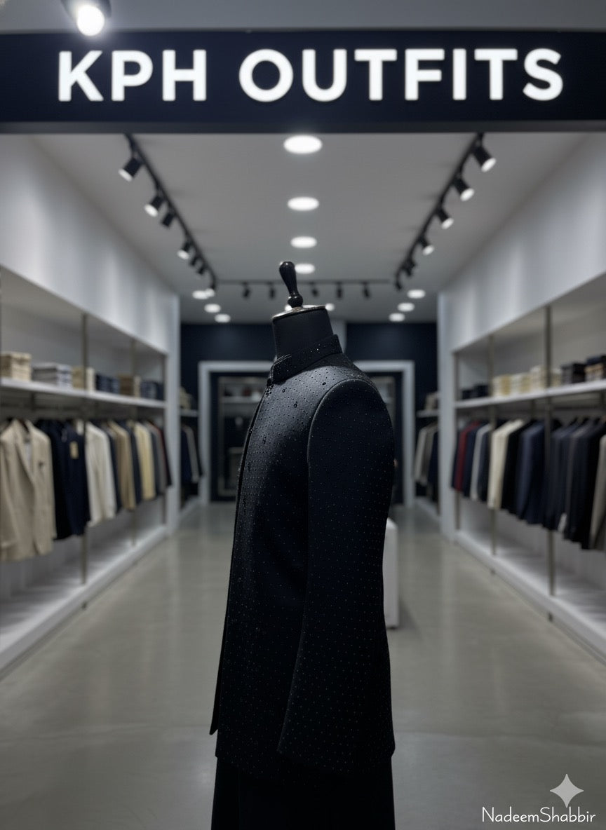 Black open jacket set for groomsmen and high-end cocktail parties
