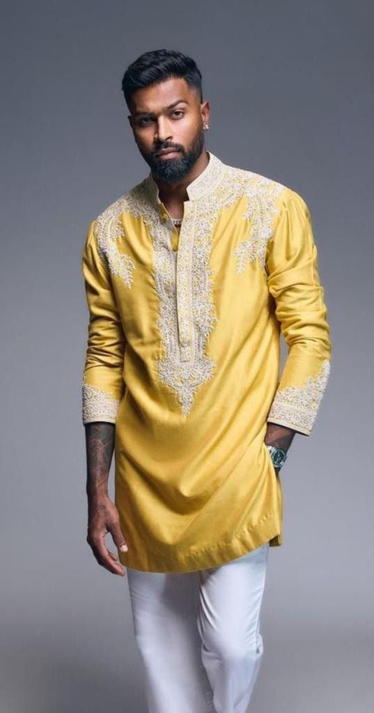 Hardik Pandiya Style Embellished Kurta Set