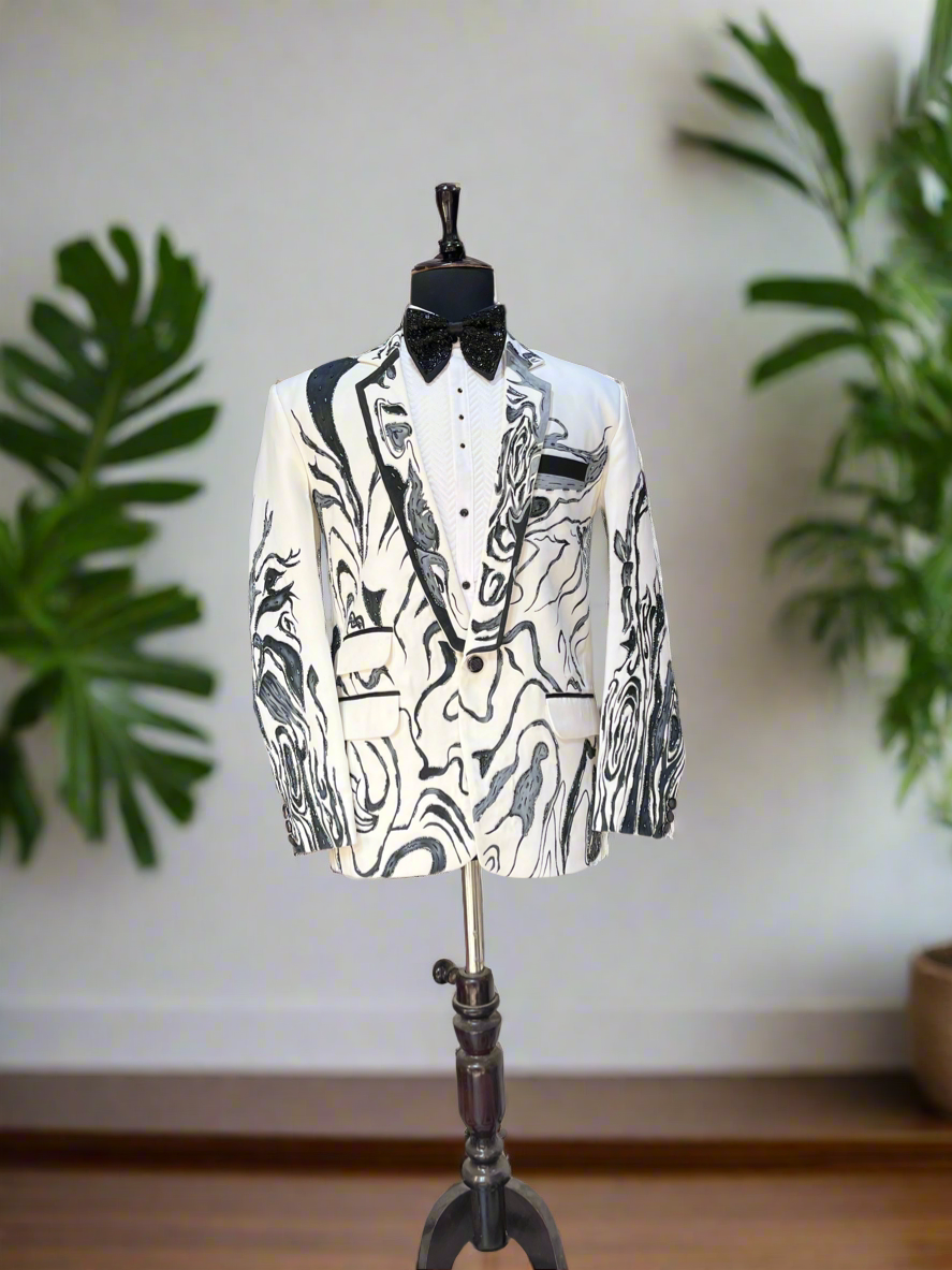 Luxury ivory tuxedo for weddings and galas