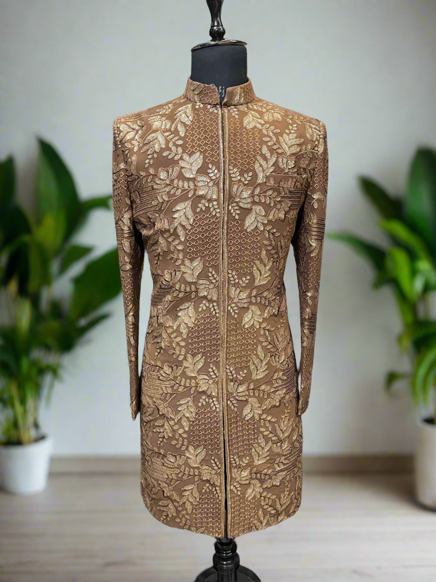 Manish Malhotra Inspired Brown Designer Sherwani Set KPH Outfits