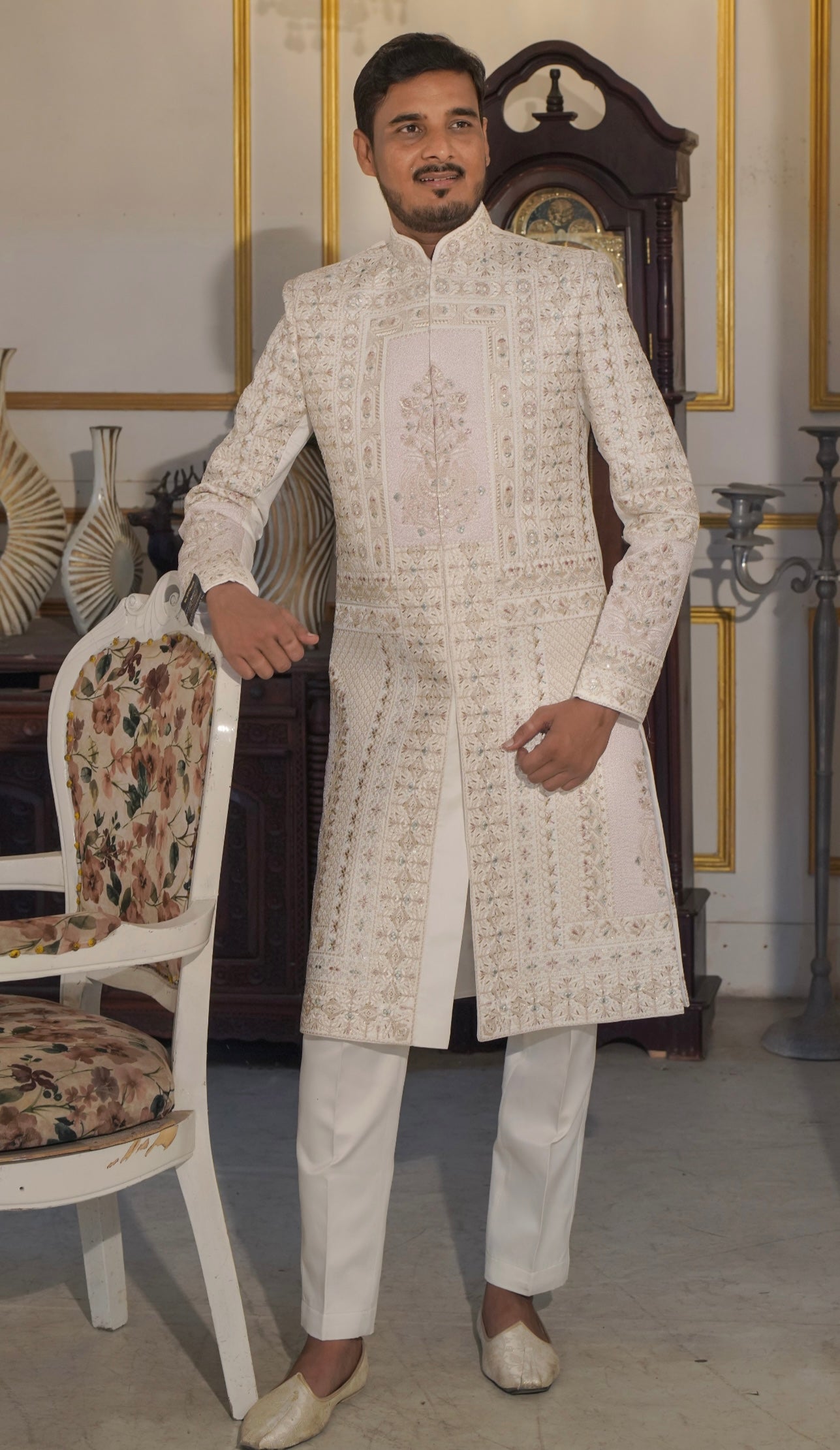 Men's Exclusive Stylish Achkan Set for Weddings
