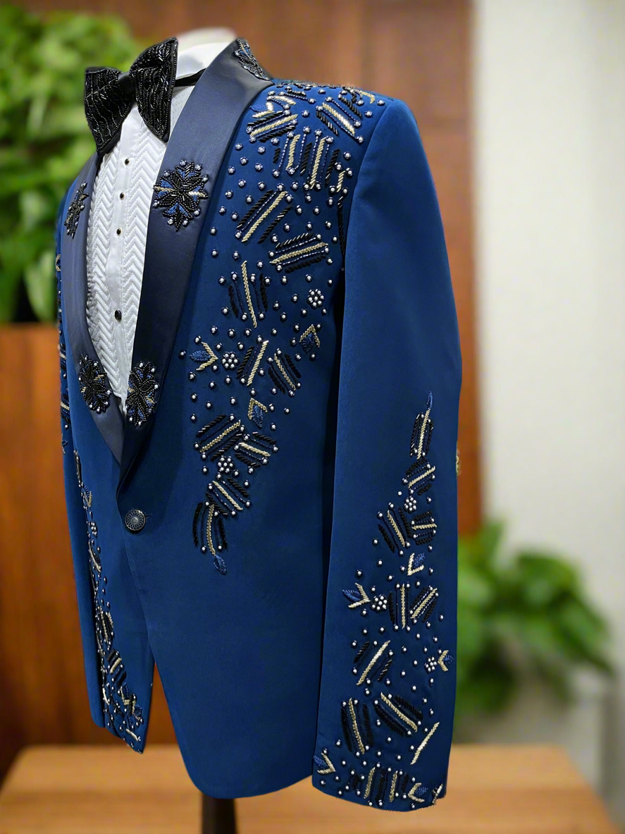 Men's Premium Royal Blue Tuxedo Suit for Weddings and Formal Events