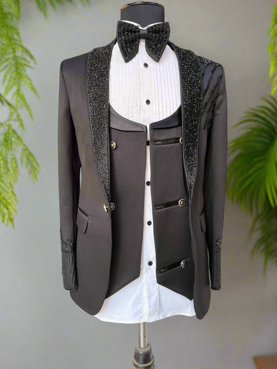 Premium Mirror Work Royal Blue Kurta Set for Men by KPH Outfits





