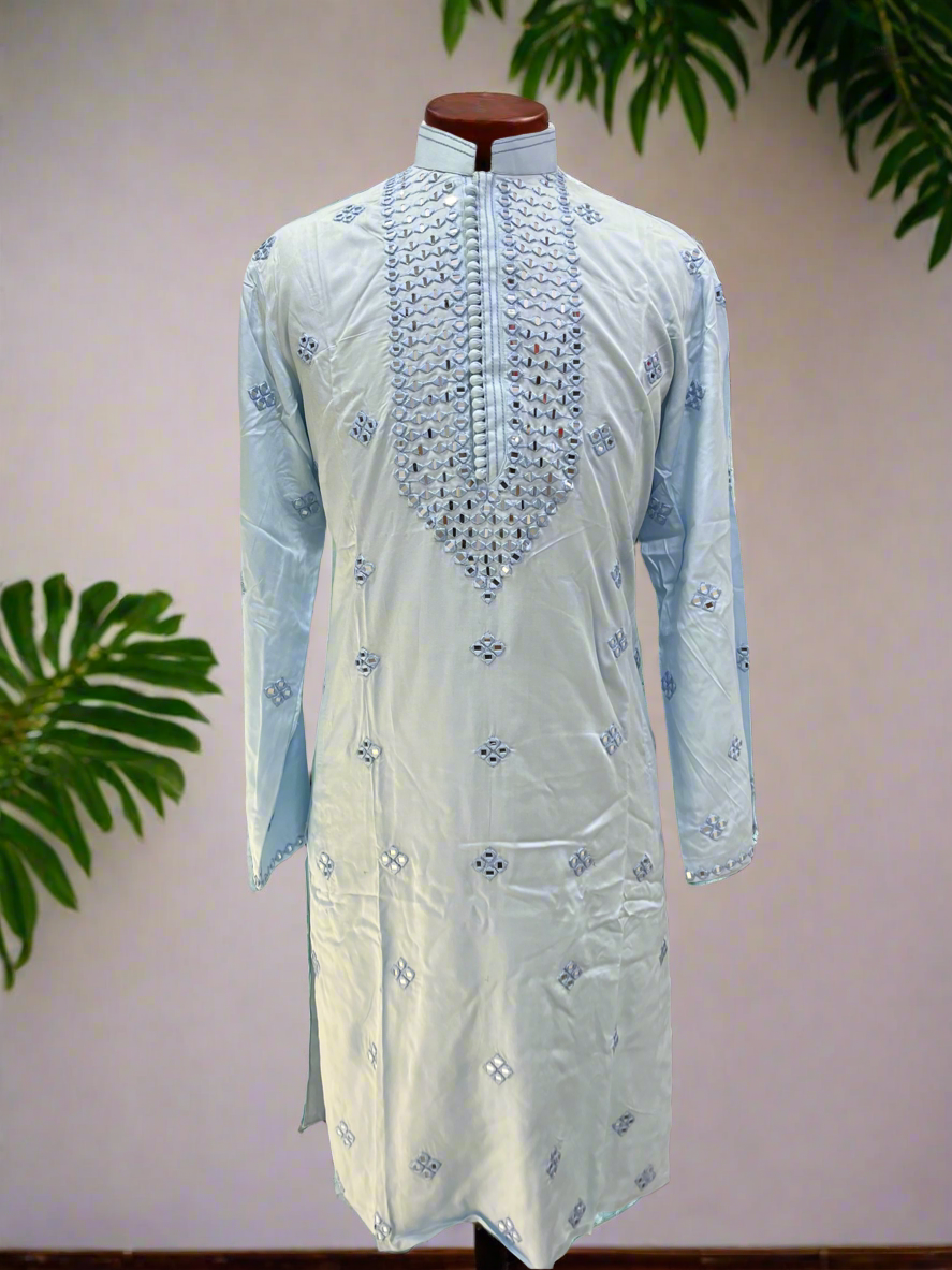 Premium sky blue designer kurta set by KPH Outfits