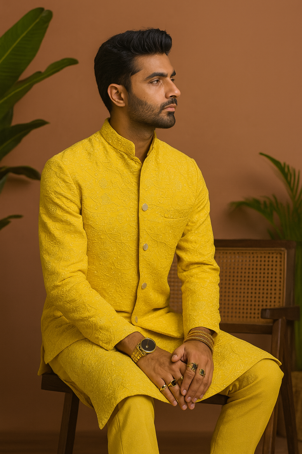 Designer Haldi Bundi jacket with matching trousers – KPH Outfits